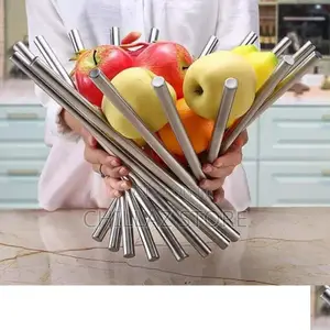 Stainless Steel Metallic Fruit Basket.