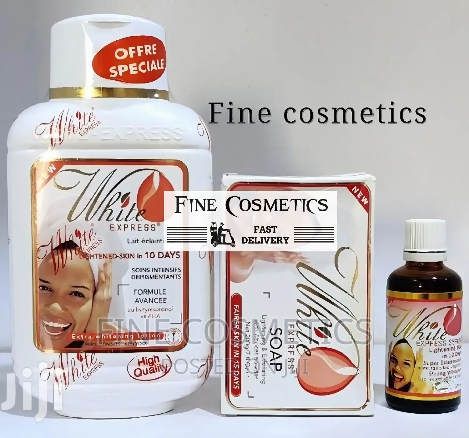 White Express Lightening Set of 3: Lotion, Soap and Serum