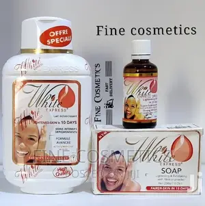 White Express Lightening Set of 3: Lotion, Soap and Serum