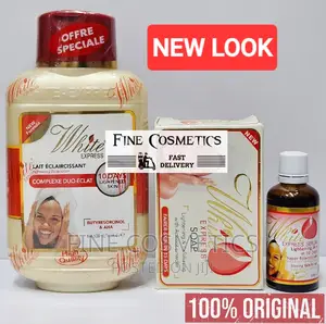 White Express Lightening Set of 3: Lotion, Soap and Serum