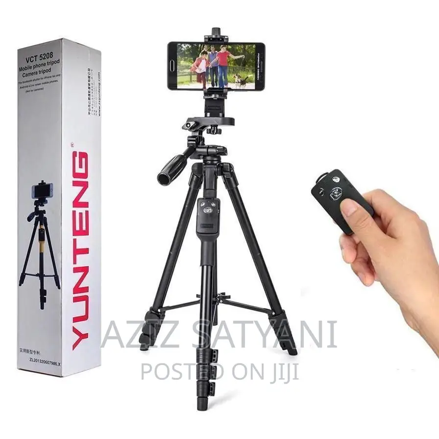 Very Strong and Flexible Big Mobile Tripod Stand With Remote