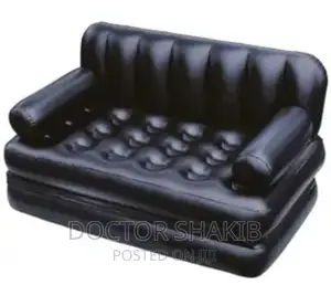 Multifunction 5 In 1 Sofa Inflatable Flocked Airbed