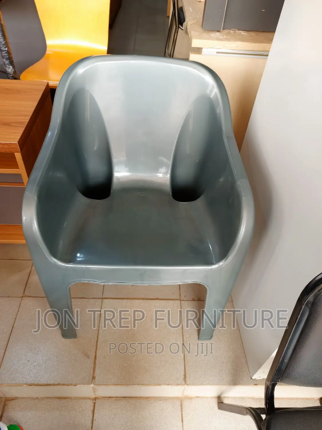Plastic Chairs and Table Gray Color