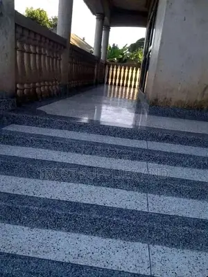 Clean Black and White Terrazo Floor B