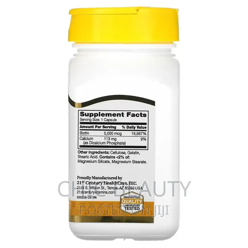 21st Century, Biotin, 5,000 McG, 110 Capsules