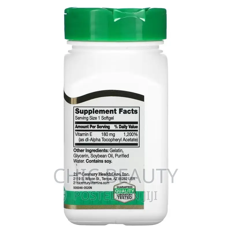 21st Century, Vitamin E, 180 Mg (400 IU), 110 Softgels