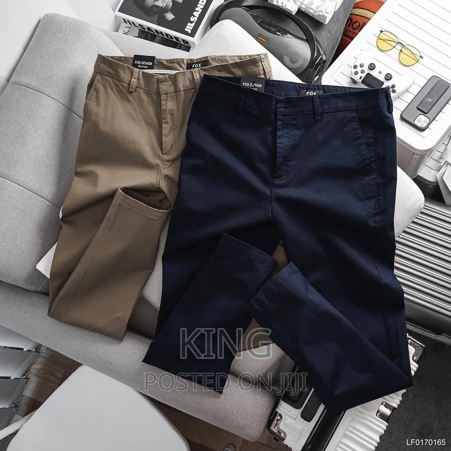 Kaki. Navy Blue or Kaki Colour Trouser