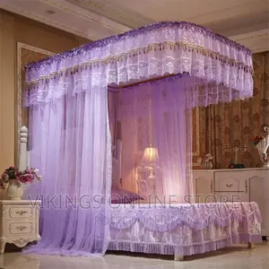 5*6 Two Stand Strong Poles Mosquito Net-Purple