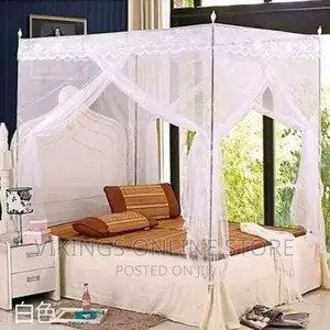 5*6 Mosquito Net With 4 Strong Stands- White