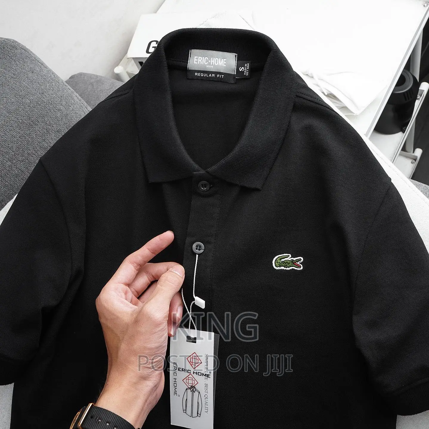 T-Shirt. Lacoste Black/Navyblue