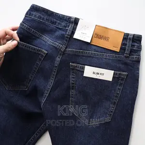 Denim. Navy Blue Jeans