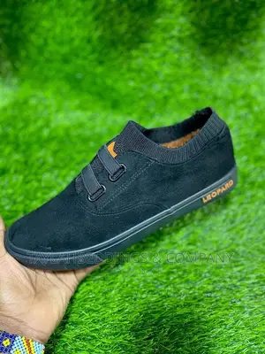 Leopard Men's Rubber Shoes Black