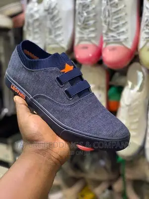 Leopard Blue Men's Rubber Shoes