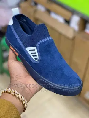 Leopard Blue Men's Rubber Shoes