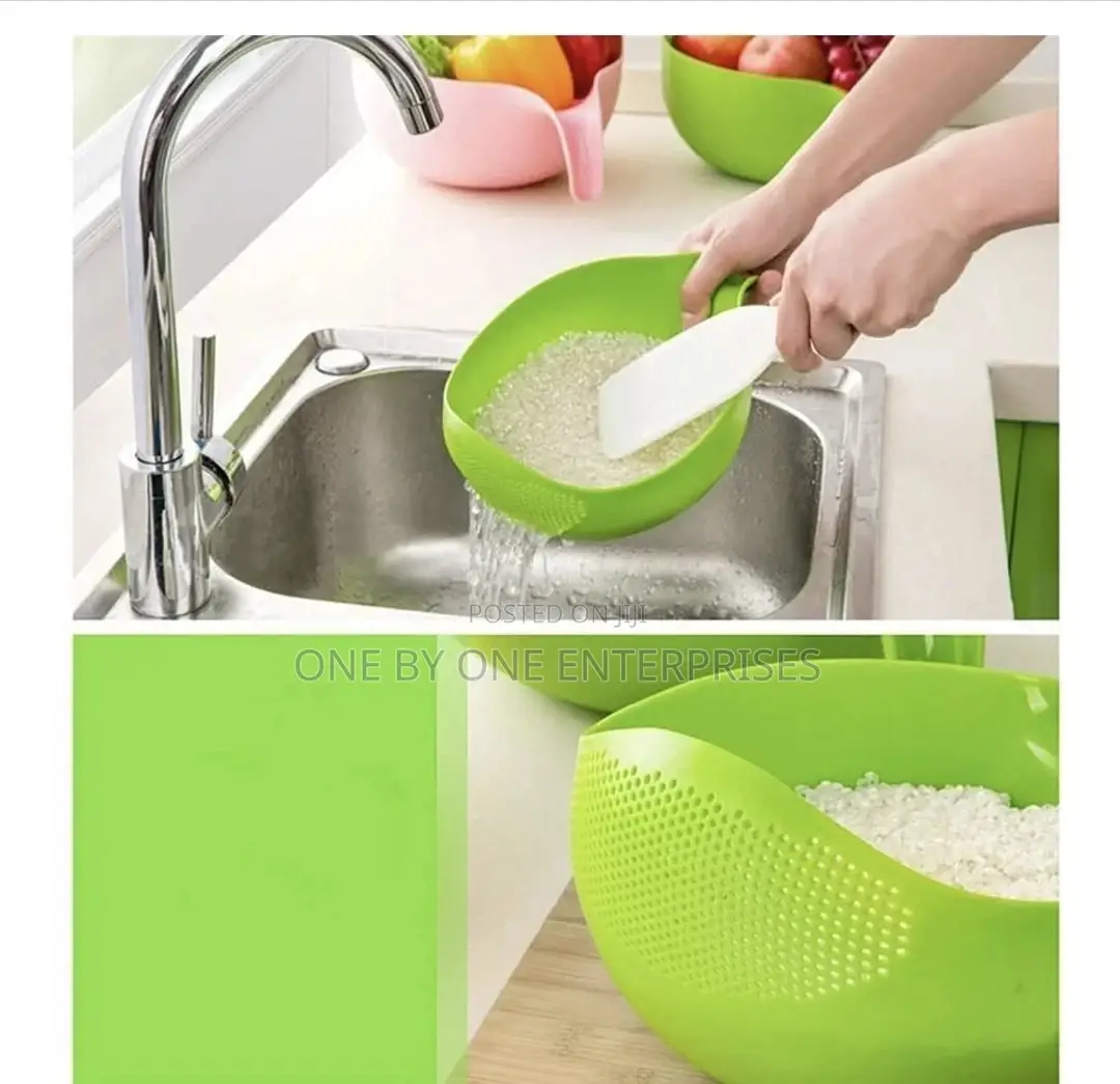 Rice Sieve Plastic Colander Sieve Rice Filter Strainer