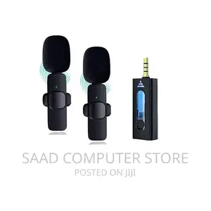 Dual Wireless Mic for Smartphones Laptop Desktop iPhone