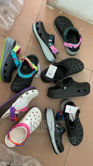Crocs. Hiker. Black, White,