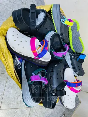 Crocs. Hiker. Black, White,