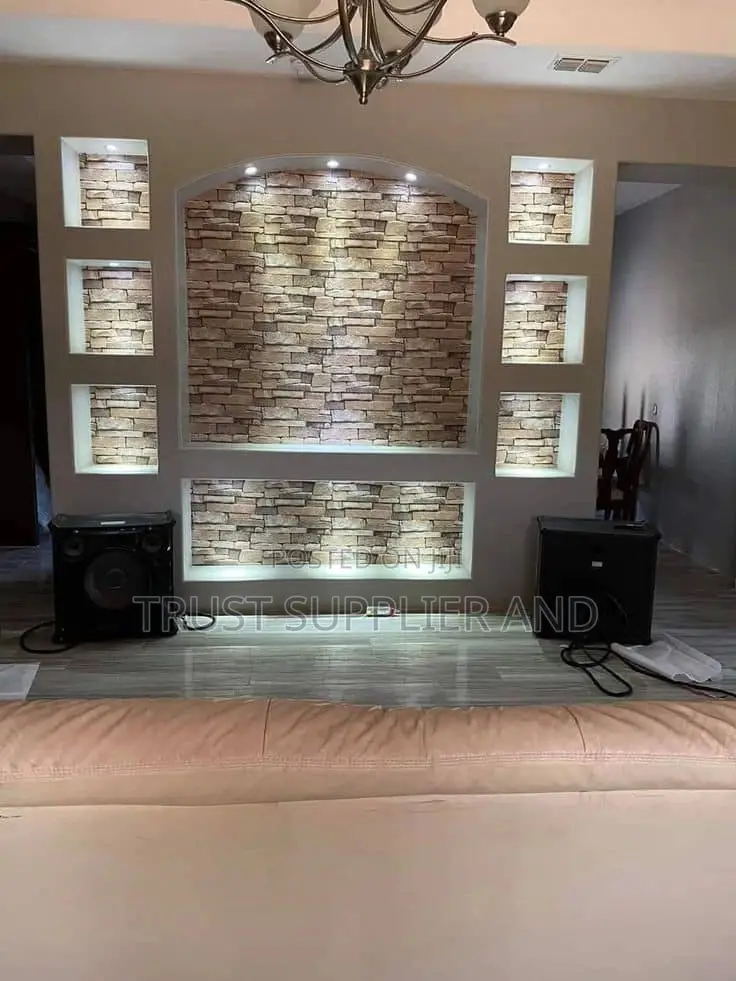 Gypsum Wallunit With Slate Stones