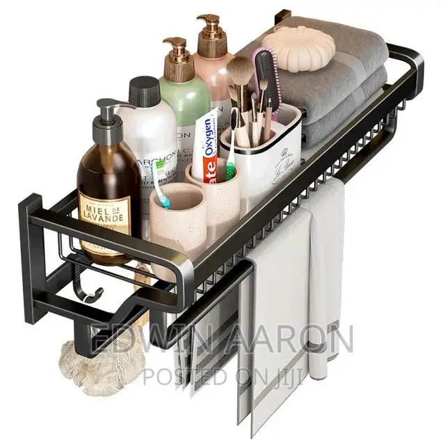 Bathroom Towel and Storage Rack