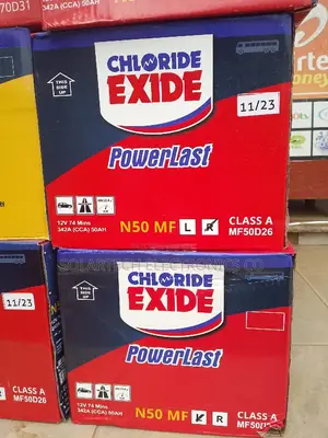 N50MF Chloride Exide Powerlast Car Batteries