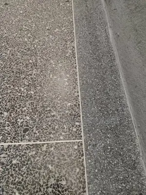 Black Big Stones Terrazo Floor
