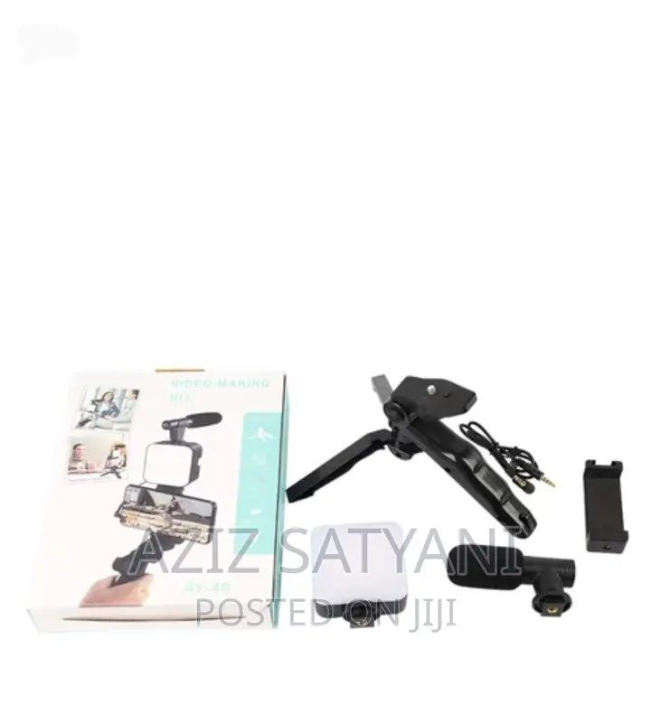 AY-49 Video Maker Kit +Mic+Tripod+Holder/Ring Light