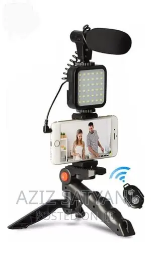 AY-49 Video Maker Kit +Mic+Tripod+Holder/Ring Light
