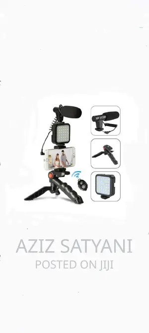 AY-49 Video Maker Kit +Mic+Tripod+Holder/Ring Light