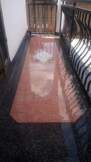 Black and Pink Terrazo Floor Design