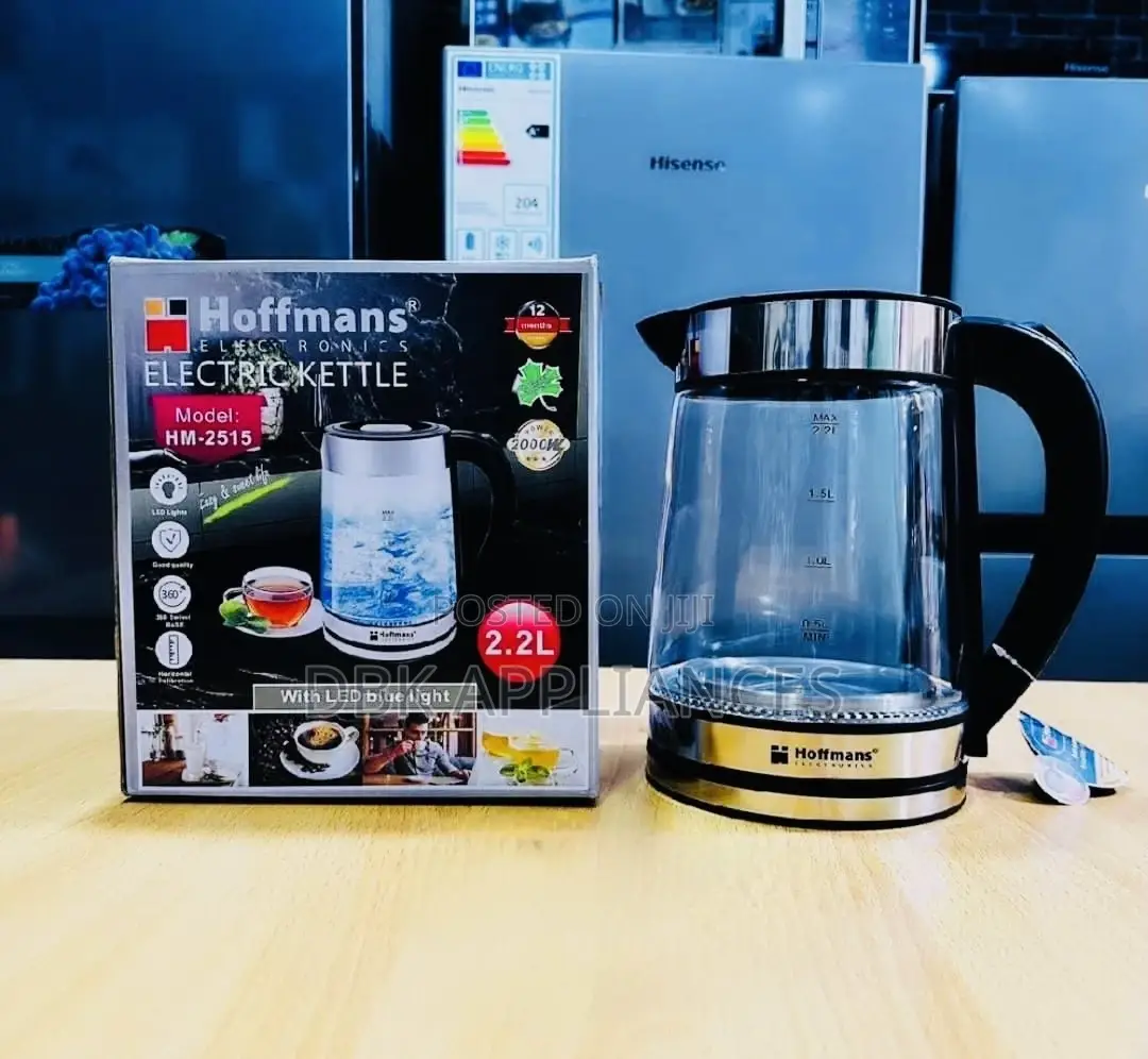Hoffmans 2.2L Electric Glass Kettles Authentic