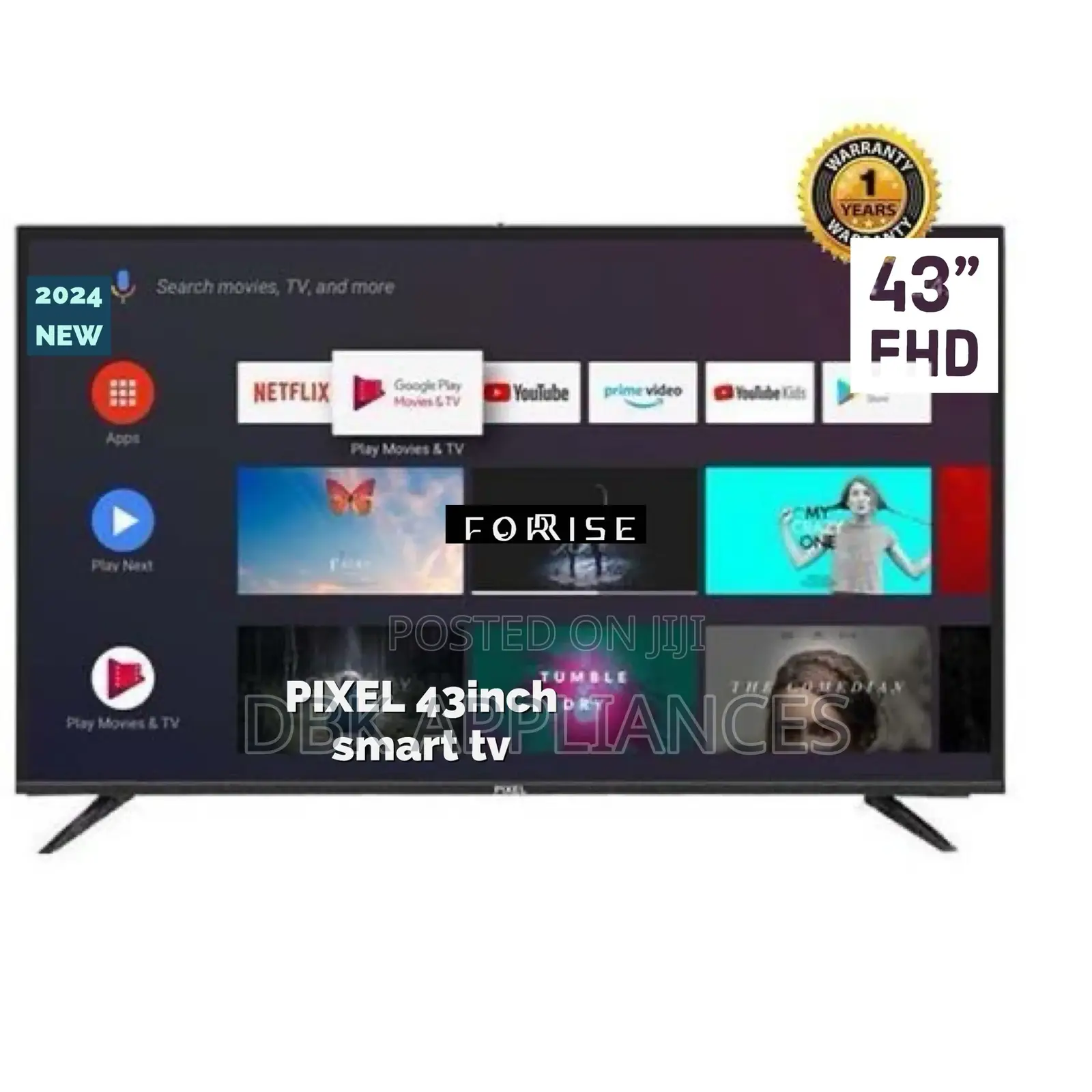 Pixel 43inch Smart Android TVS Authentic 2yr Warranty