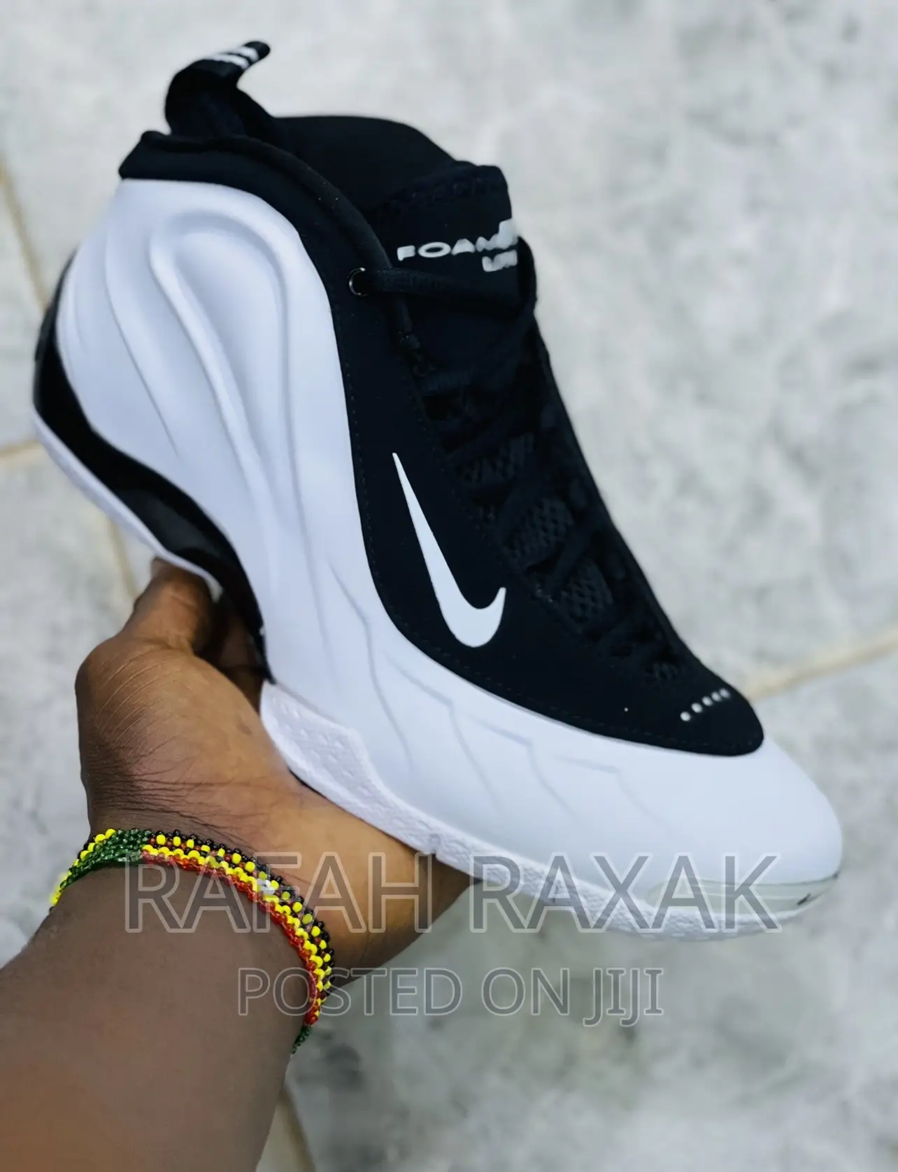 Original Black White Nike Foamposite Lite Sneakers