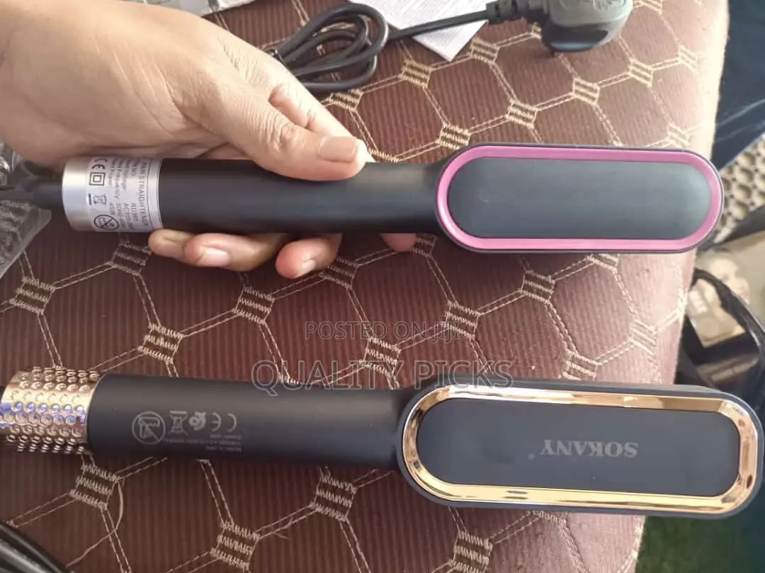 2 in 1 Hair Straightener Brush
