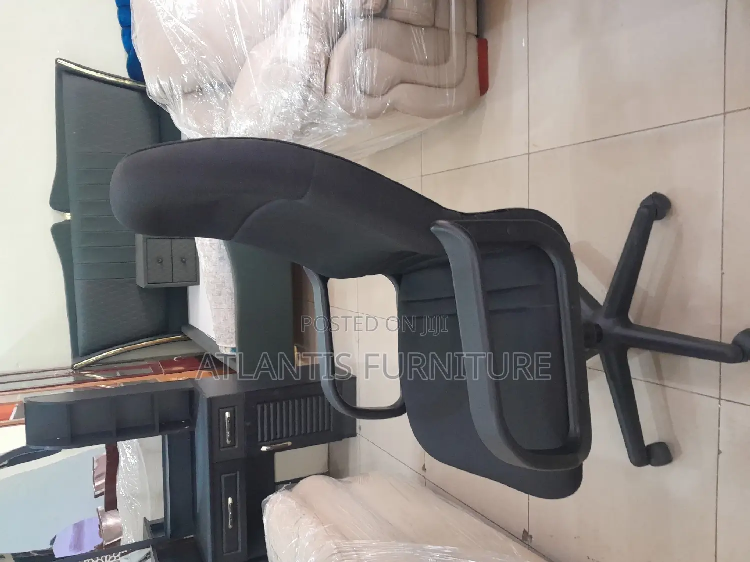 Black Fabric Office Chair (High Back)