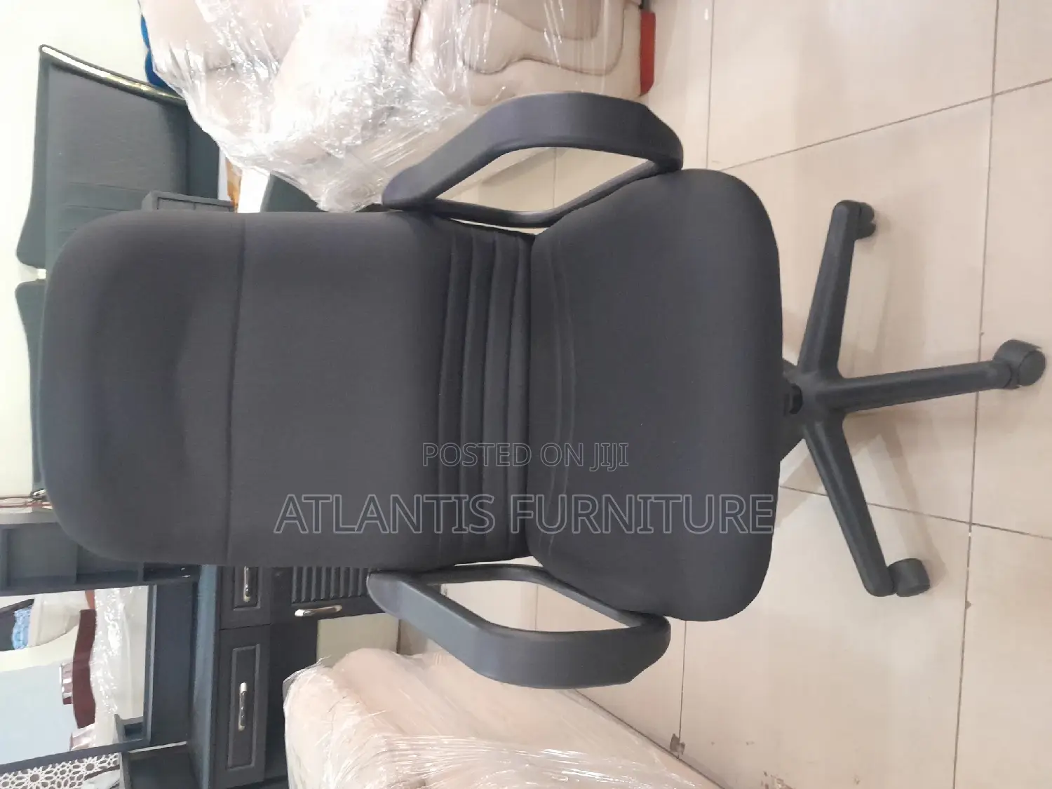 Black Fabric Office Chair (High Back)