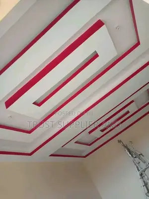 Gypsum Ceiling Red and White