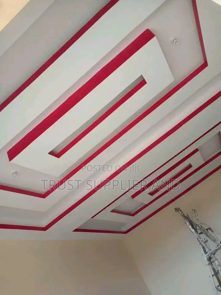 Gypsum Ceiling Red and White