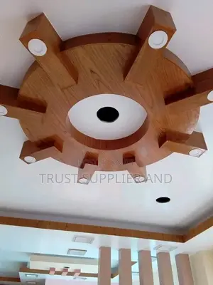 Gypsum Ceiling With Mahogany Touch