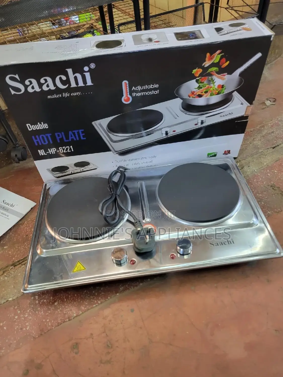Saarch Double Hot Plate With Adjustable Thermometer