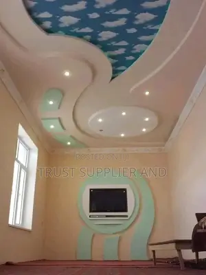 Gypsum Ceiling and Simple Wall Unit