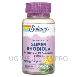 Solaray, Vital Extracts, Super Rhodiola, 500 Mg, 60 Vegcaps