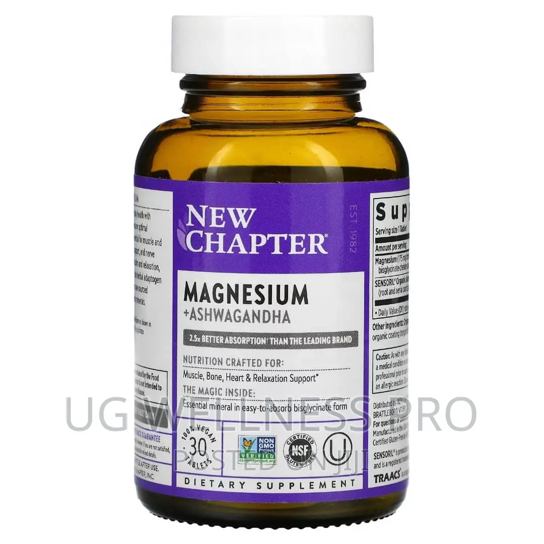 New Chapter, Magnesium + Ashwagandha, 30 Vegan