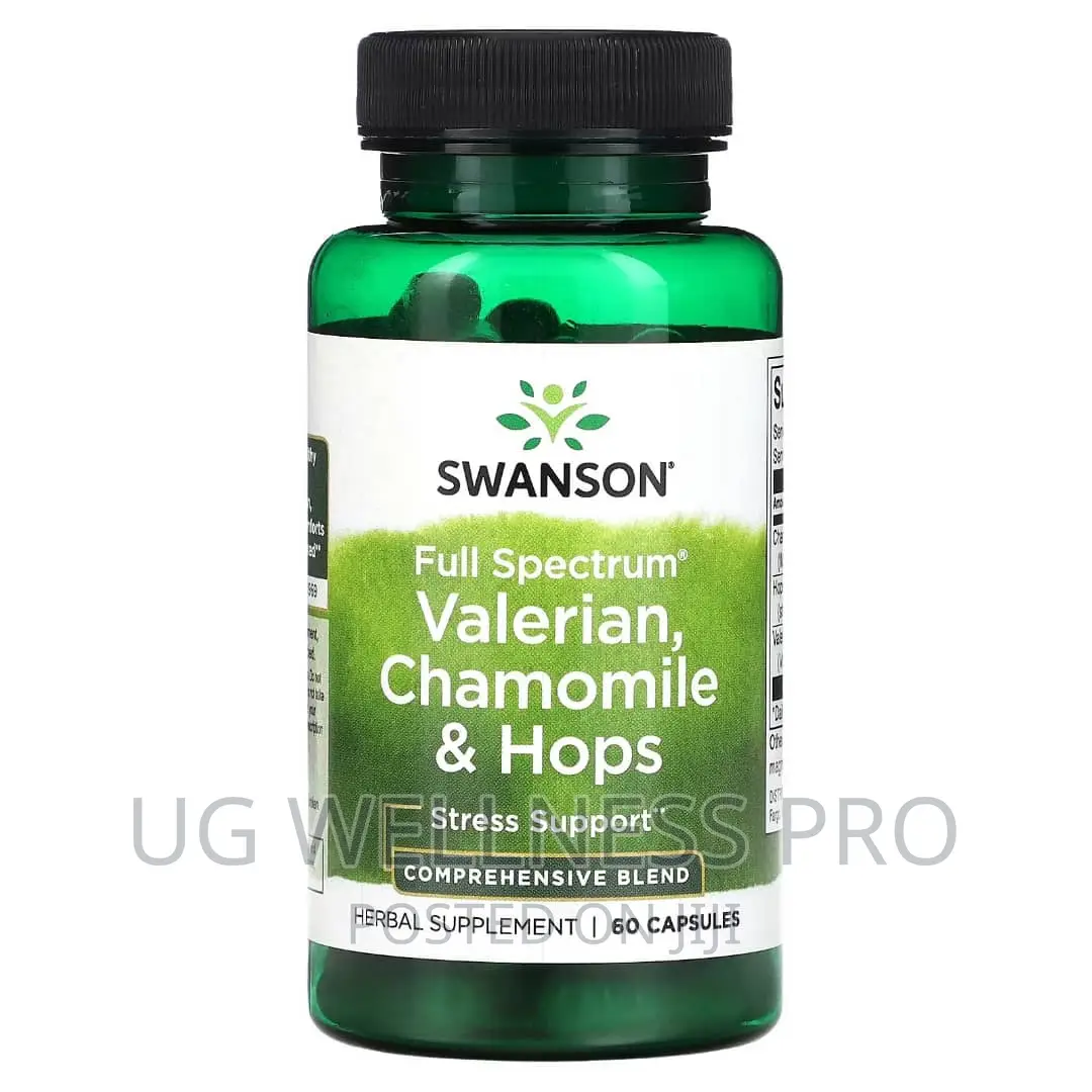 Swanson, Full Spectrum Valerian, Chamomile Hops, 60 Caps