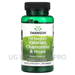 Swanson, Full Spectrum Valerian, Chamomile Hops, 60 Caps