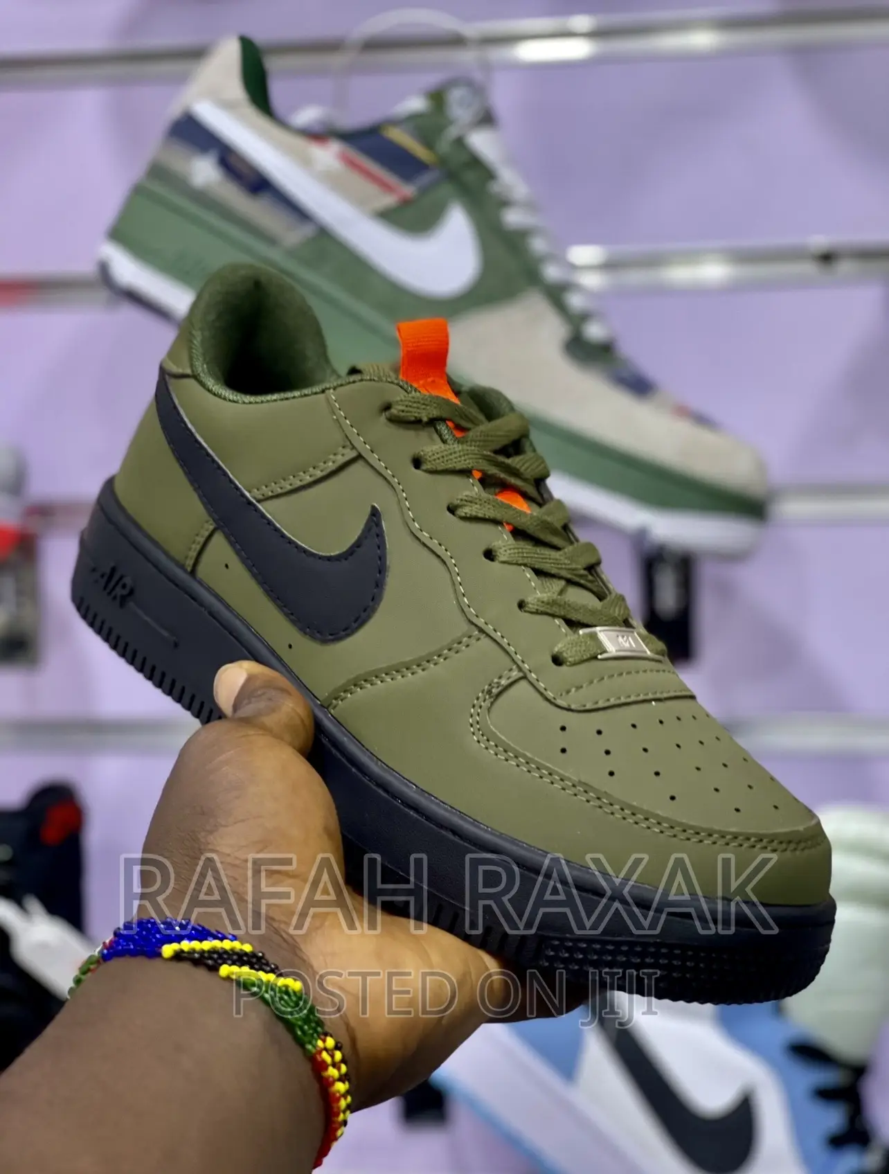 Classic Army Green Nike Air Force 1 Sneaker