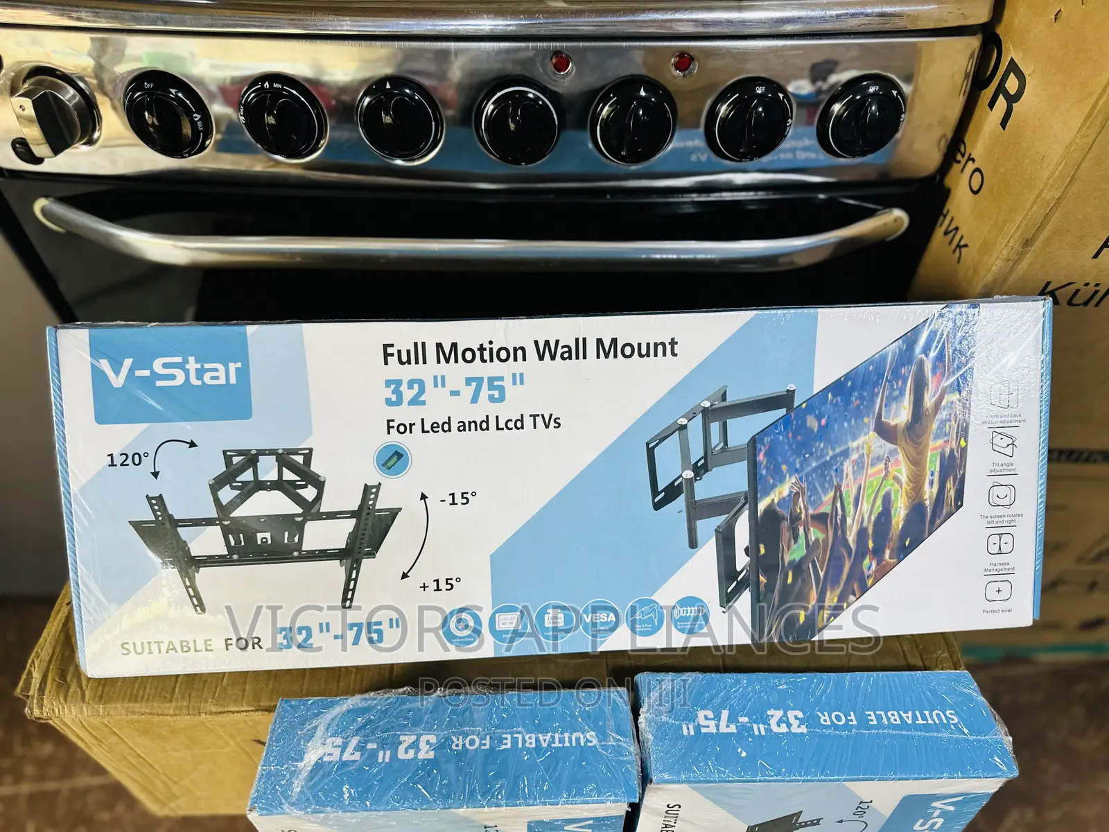 Full Motion Wall Mount Brackets 32”-75”