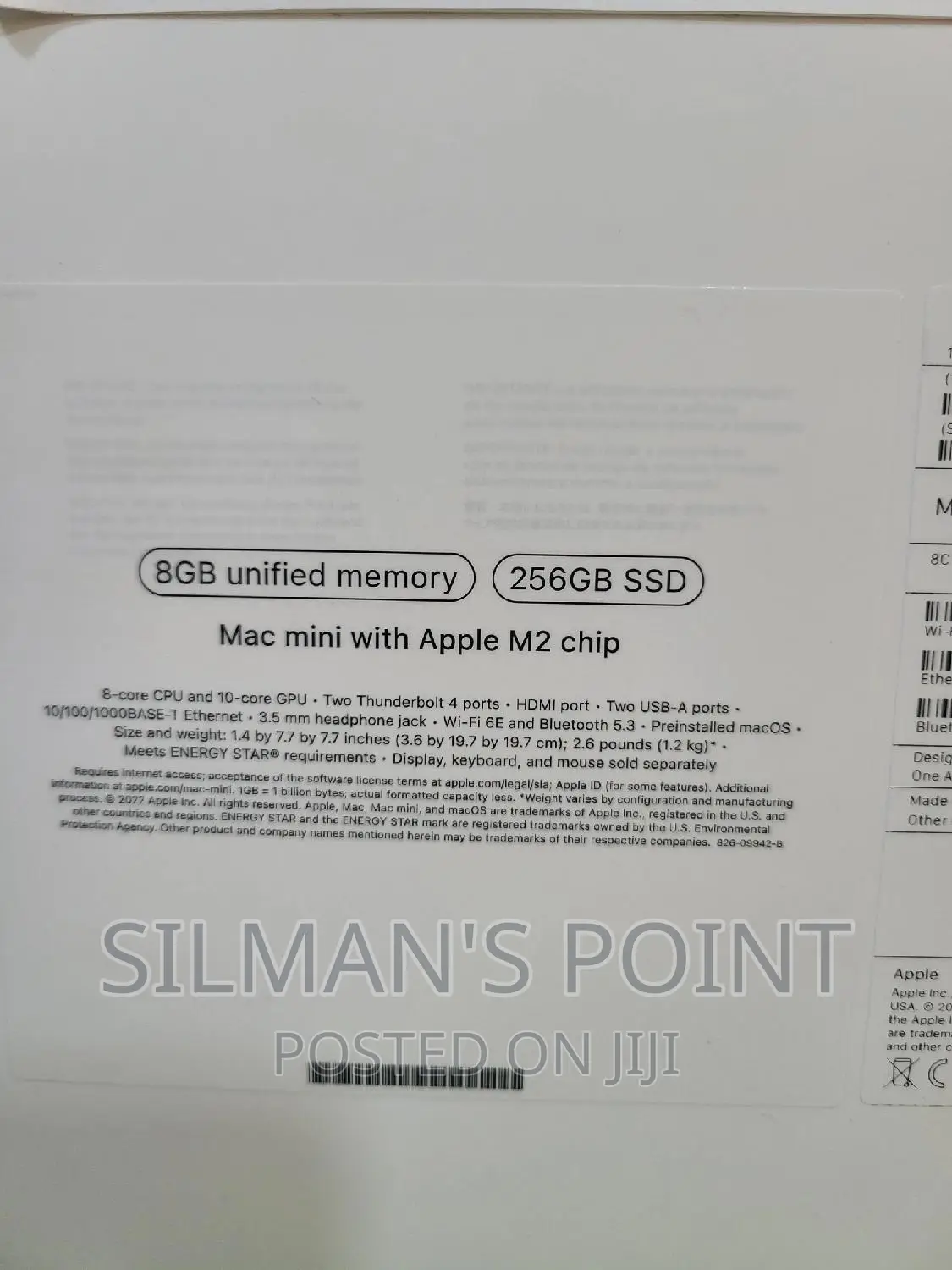 New Desktop Computer Apple Mac Mini M2 8GB Apple M2 SSD 256GB