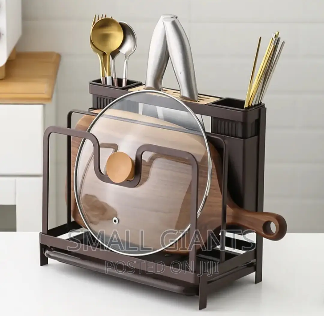 Iron Knife Rack Cutting Board Integrated Storage Rack
