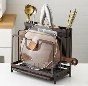 Iron Knife Rack Cutting Board Integrated Storage Rack